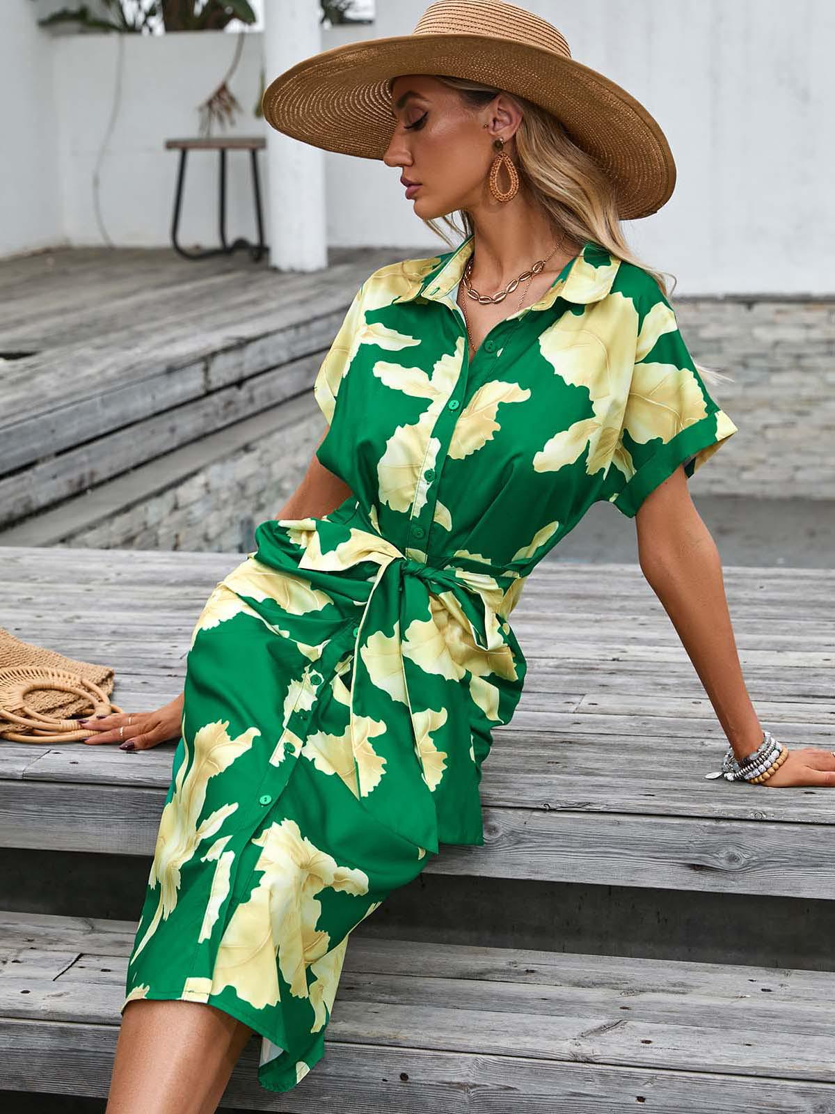 Women s European & American Summer Dress 2023: Cuffed, Slimming, Single-Breasted Design L зелений
Women s European & American Summer Dress 2023: Cuffed, Slimming, Single-Breasted Design L зелений