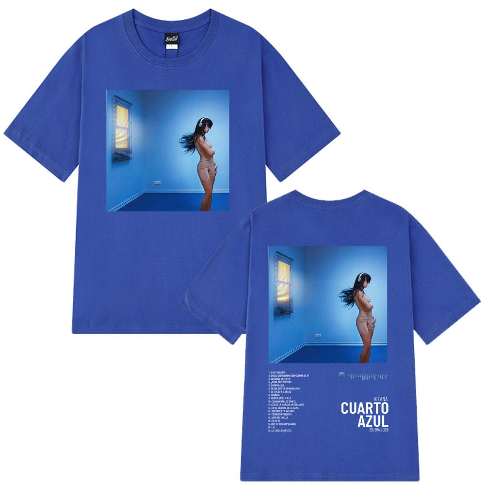 Summer Aitana Cuarto Azul Album Graphic T Shirt Men Women s 100% Pure Cotton Printed T-shirt Harajuku Casual Y2k T-shirts S
Summer Aitana Cuarto Azul Album Graphic T Shirt Men Women s 100% Pure Cotton Printed T-shirt Harajuku Casual Y2k T-shirts S