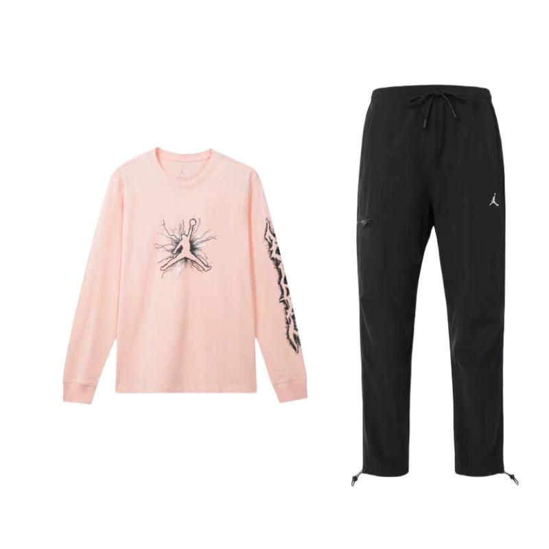 Jordan Logo Print Round Neck Pullover T-Shirt And Drawstring Long Pants Casual Sports Set Men sets DQ7510-010+FN5973-622 M
Jordan Logo Print Round Neck Pullover T-Shirt And Drawstring Long Pants Casual Sports Set Men sets DQ7510-010+FN5973-622 M