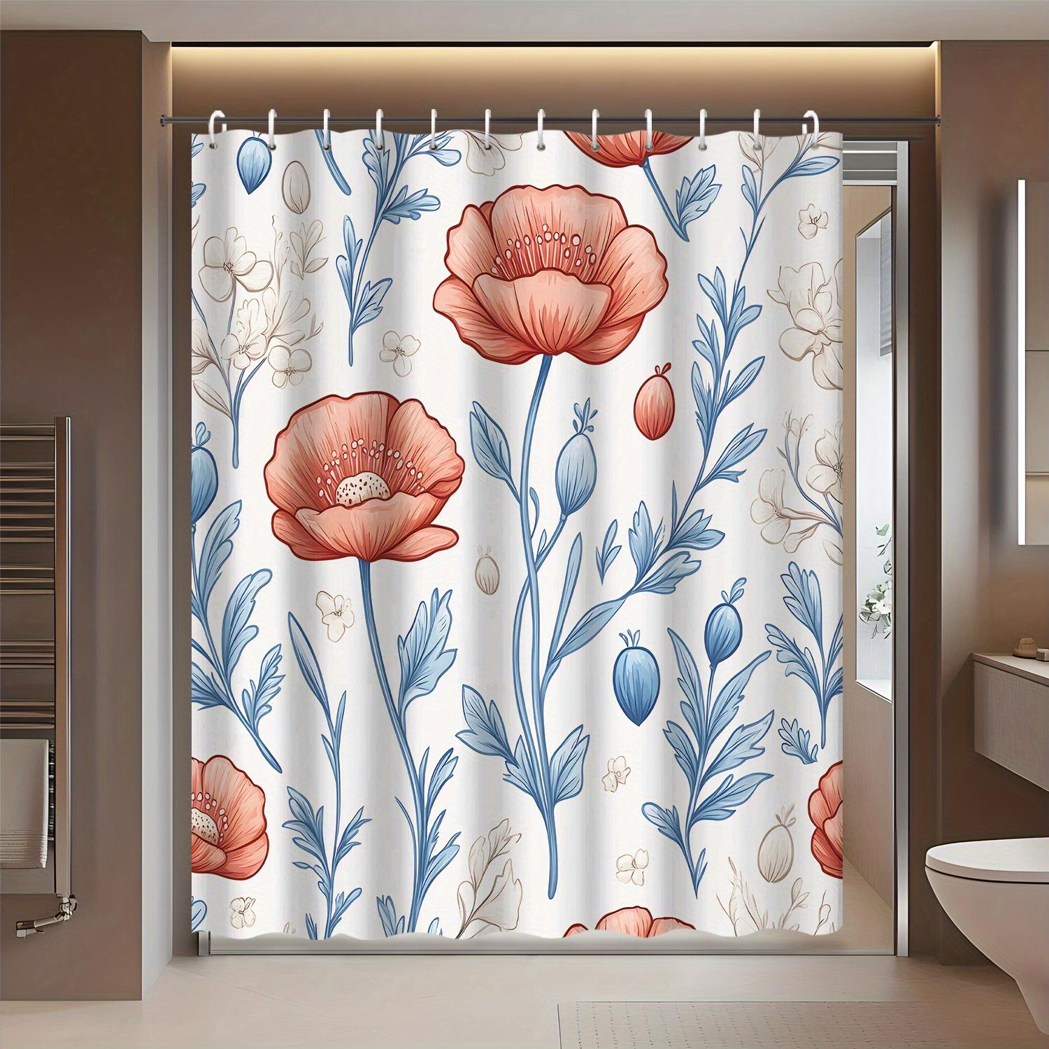 Vintage Watercolor Floral Shower Curtain - Polyester, 12 Hooks, Fresh Plant Print, Bath Decor W60H190(CM)-1 Pcs
Vintage Watercolor Floral Shower Curtain - Polyester, 12 Hooks, Fresh Plant Print, Bath Decor W60H190(CM)-1 Pcs