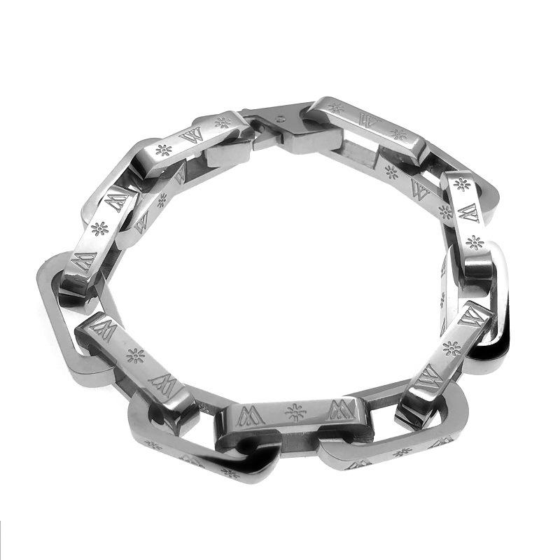 Stainless Steel Engraving Link Chain Bracelet Men and Women Friendship Combination Gift Metal Solid Hardened Bracelet Jewelry B 18cm серебряный
Stainless Steel Engraving Link Chain Bracelet Men and Women Friendship Combination Gift Metal Solid Hardened Bracelet Jewelry B 18cm серебряный