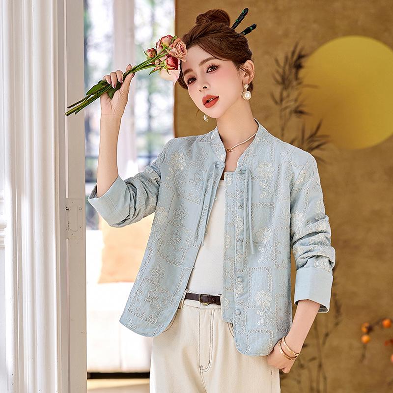 Women s Embroidered Round Neck Jacket - New Chinese Style, Single-Breasted Fashion for Spring & Autumn 2025 (RS2809) L (120-130 Jin)
Women s Embroidered Round Neck Jacket - New Chinese Style, Single-Breasted Fashion for Spring & Autumn 2025 (RS2809) L (120-130 Jin)