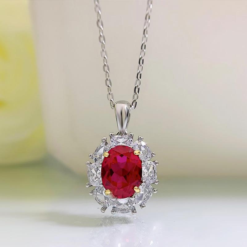 Longlongjin 925 Silver Necklace with Simulated Ruby and Diamonds for Women 925 Silver
Longlongjin 925 Silver Necklace with Simulated Ruby and Diamonds for Women 925 Silver