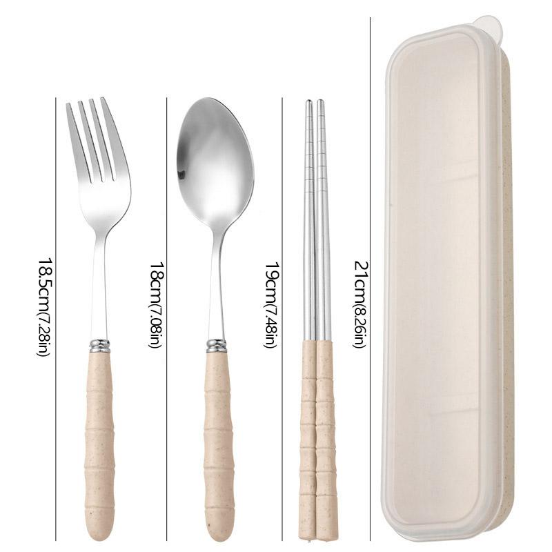 3pcs/set Tableware Set Stainless Steel Chopsticks Fork Spoon Set Travel Flatware With Box Lunch Tableware Kitchen Accessories
3pcs/set Tableware Set Stainless Steel Chopsticks Fork Spoon Set Travel Flatware With Box Lunch Tableware Kitchen Accessories