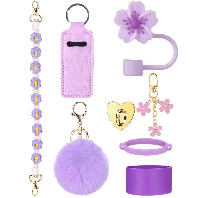 8Pcs Portable Cup Customization Set Unique Cup Decorating Floral Straw Lid Cozy Chain Set For Drinkware Accessories
8Pcs Portable Cup Customization Set Unique Cup Decorating Floral Straw Lid Cozy Chain Set For Drinkware Accessories