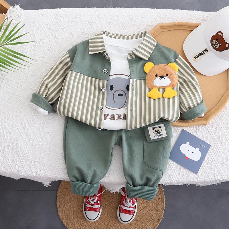 Стильный осенний комплект-тройка для маленького мальчика: Модный наряд для малышей 1-2 лет 90cm зелёный
Стильный осенний комплект-тройка для маленького мальчика: Модный наряд для малышей 1-2 лет 90cm зелёный