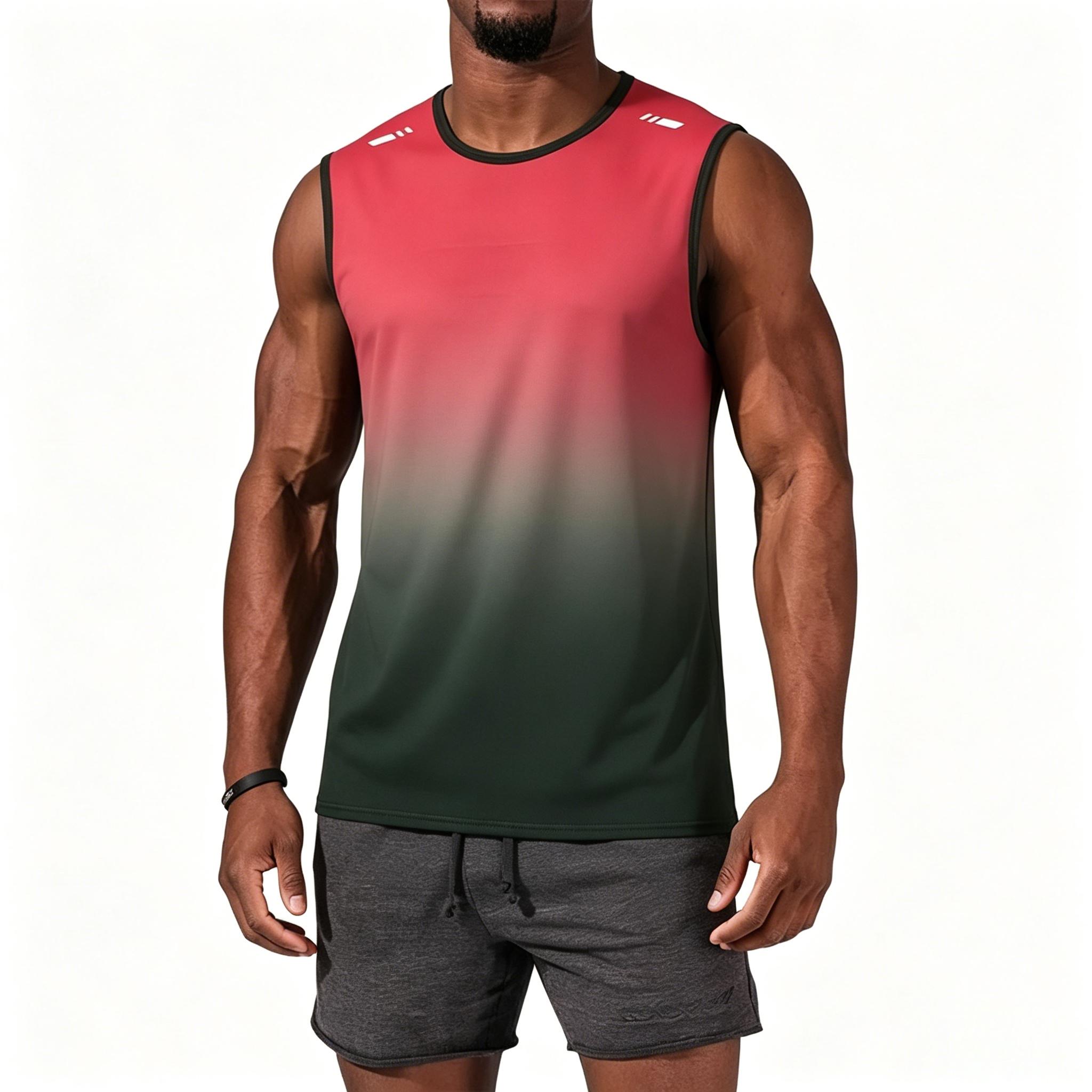 Men s Athletic Sleeveless Tank Top Quick Dry Loose Fit Breathable Running Fitness Gradient Design Sleeveless Shirt for Gym Training XL кавун червоний колір
Men s Athletic Sleeveless Tank Top Quick Dry Loose Fit Breathable Running Fitness Gradient Design Sleeveless Shirt for Gym Training XL кавун червоний колір