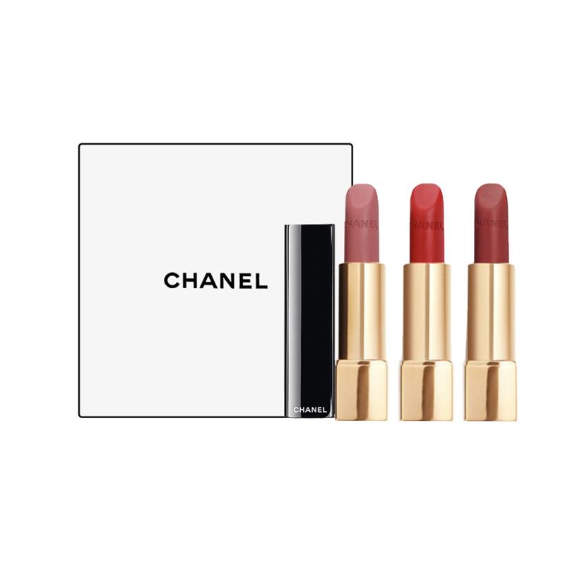 CHANEL Rouge Allure Velvet Luminous Matte Lip Colour Trio Set #69+#56+#58
CHANEL Rouge Allure Velvet Luminous Matte Lip Colour Trio Set #69+#56+#58