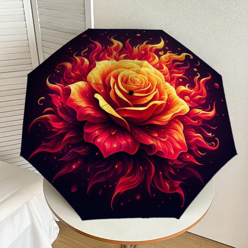 1pc Flaming Rose Artwork Umbrella with Plastic Handle,Suitable for All Seasons Home Travel Outdoor UmbrellaDD1421
1pc Flaming Rose Artwork Umbrella with Plastic Handle,Suitable for All Seasons Home Travel Outdoor UmbrellaDD1421