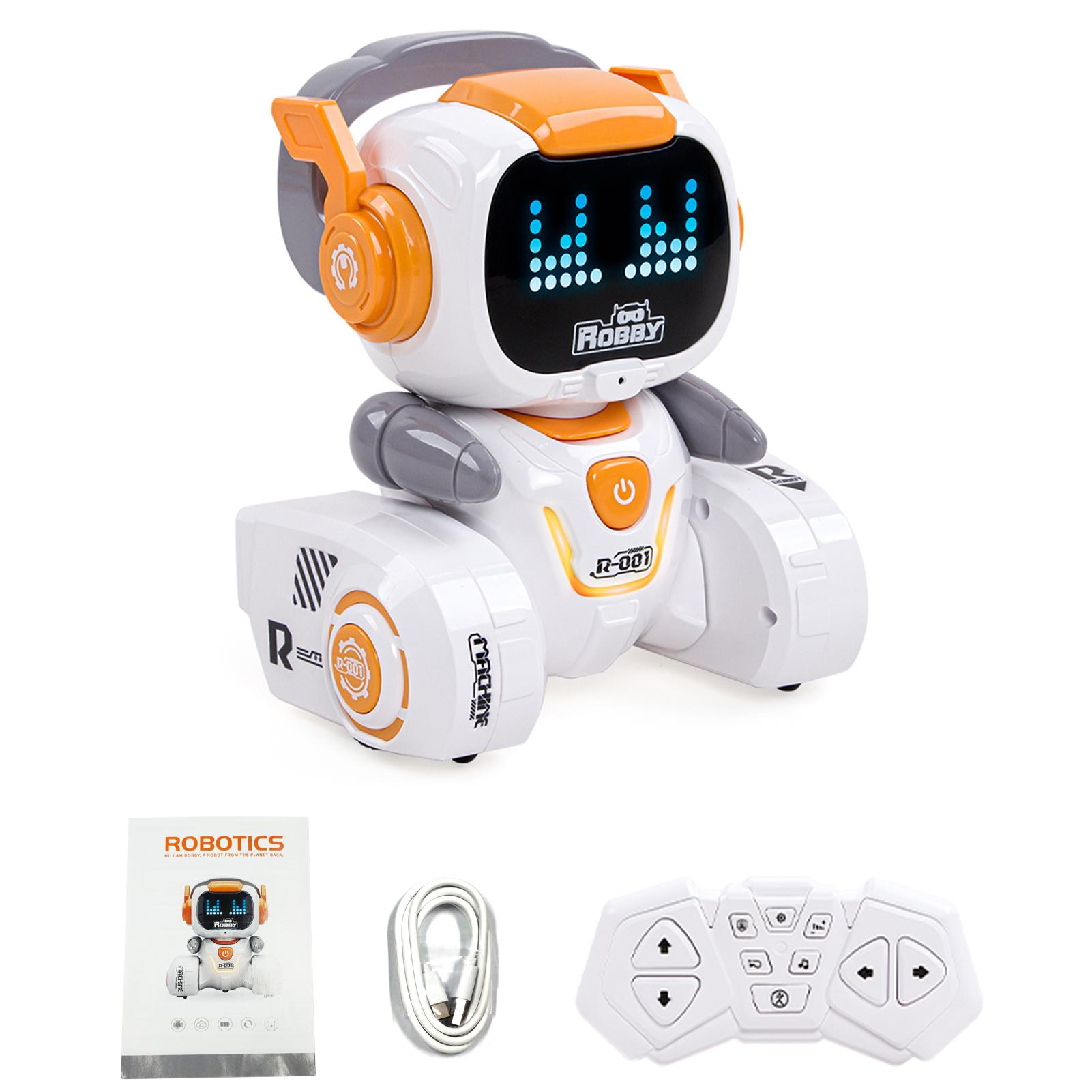 Kids Robot Toy, Rechargeable Remote Control Robot Intelligent Partner and Teacher with Voice білий/синій
Kids Robot Toy, Rechargeable Remote Control Robot Intelligent Partner and Teacher with Voice білий/синій
