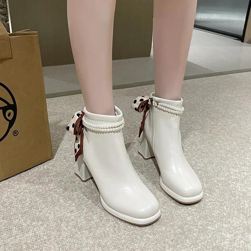 Модные толстые ботинки Chelsea Bow с бусинами, женские сексуальные туфли на высоком каблуке, новый тренд 2024 года, зимние ботинки с квадратным носком, туфли-лодочки для мотоциклистов 35 бежевый
Модные толстые ботинки Chelsea Bow с бусинами, женские сексуальные туфли на высоком каблуке, новый тренд 2024 года, зимние ботинки с квадратным носком, туфли-лодочки для мотоциклистов 35 бежевый