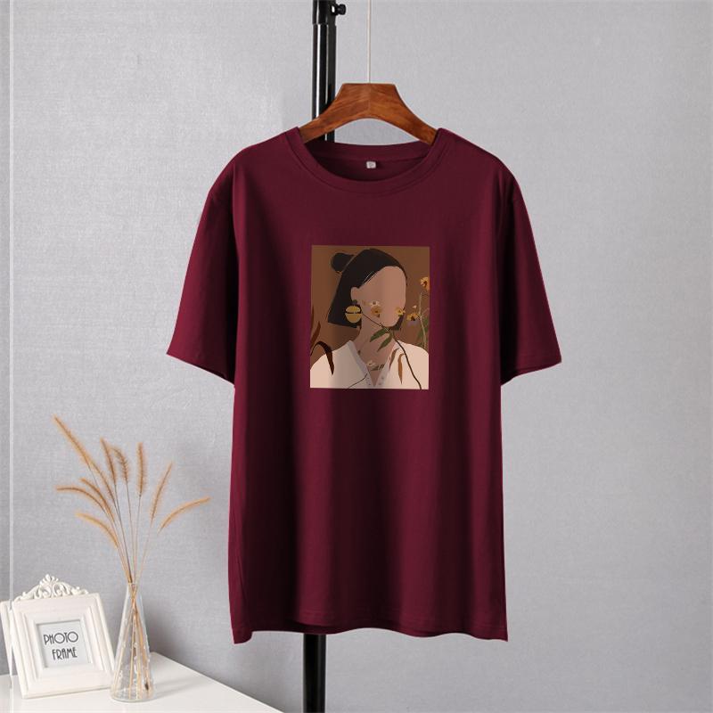 Shellsuning модная футболка с эстетическим принтом женская летняя повседневная футболка из 100% хлопка большого размера с круглым вырезом Harajuku T женские простые базовые топы 3XL вино красного
Shellsuning модная футболка с эстетическим принтом женская летняя повседневная футболка из 100% хлопка большого размера с круглым вырезом Harajuku T женские простые базовые топы 3XL вино красного