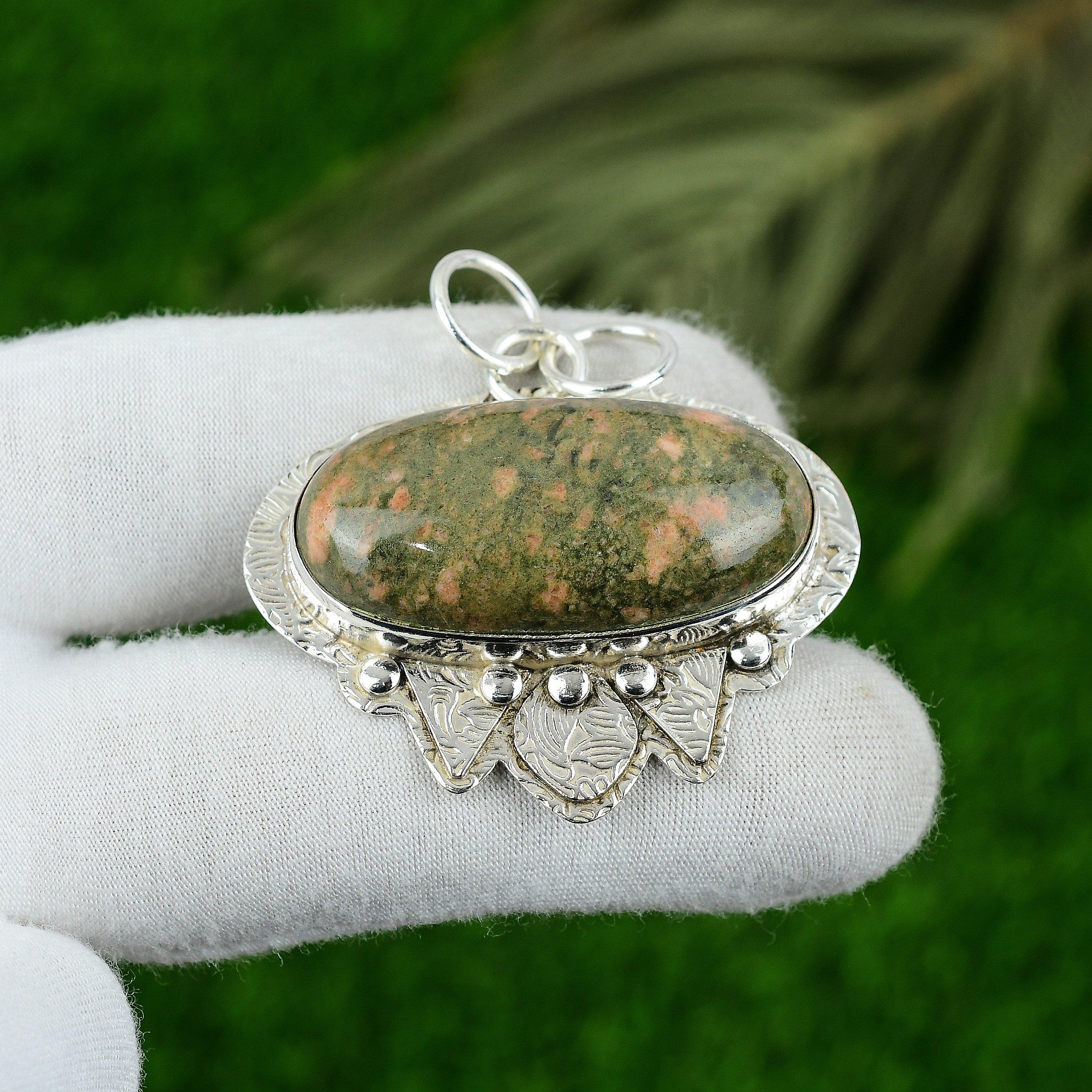 Sterling Silver Unakite Gemstone Birthday Wife Engagement Unique Pendant Jewelry
Sterling Silver Unakite Gemstone Birthday Wife Engagement Unique Pendant Jewelry