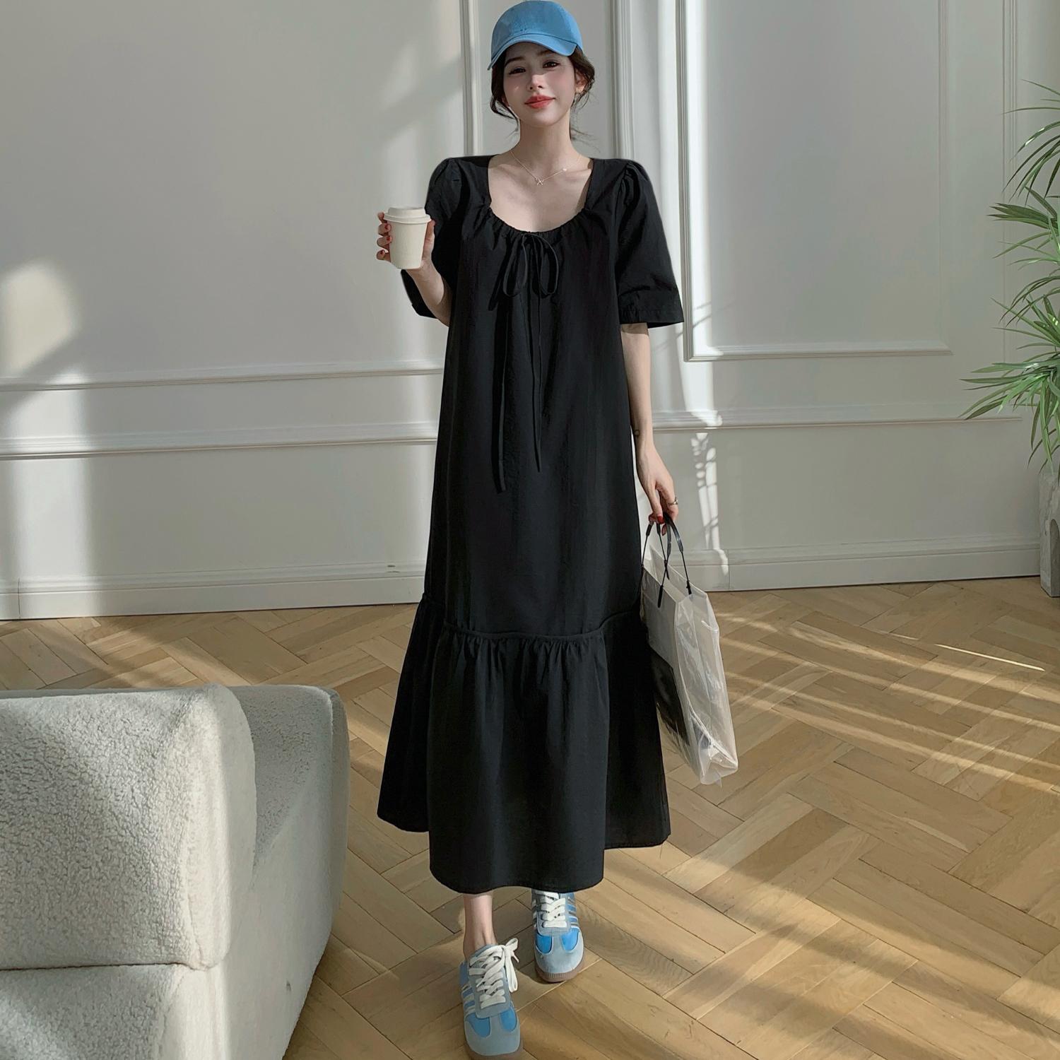 DIMANAF 2025 Summer Plus Size Dress Women Casual Pleated Vintage Short Sleeve Black Long Dress Loose Basic Dress 3XL чорний
DIMANAF 2025 Summer Plus Size Dress Women Casual Pleated Vintage Short Sleeve Black Long Dress Loose Basic Dress 3XL чорний