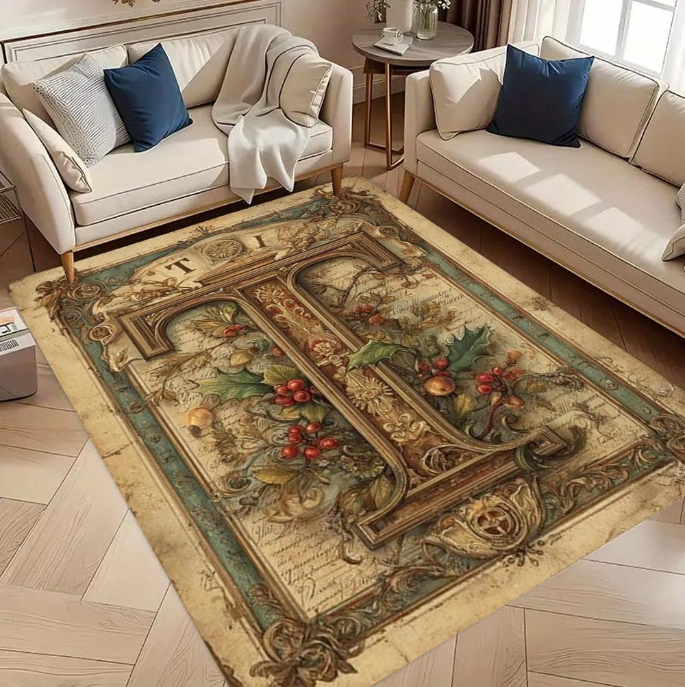 Vintage Botanical Letter Art Pattern Area Rug Illustration Texture Floor Carpet for Living Room Artistic Home Decor Sofa Area 40x60cm
Vintage Botanical Letter Art Pattern Area Rug Illustration Texture Floor Carpet for Living Room Artistic Home Decor Sofa Area 40x60cm