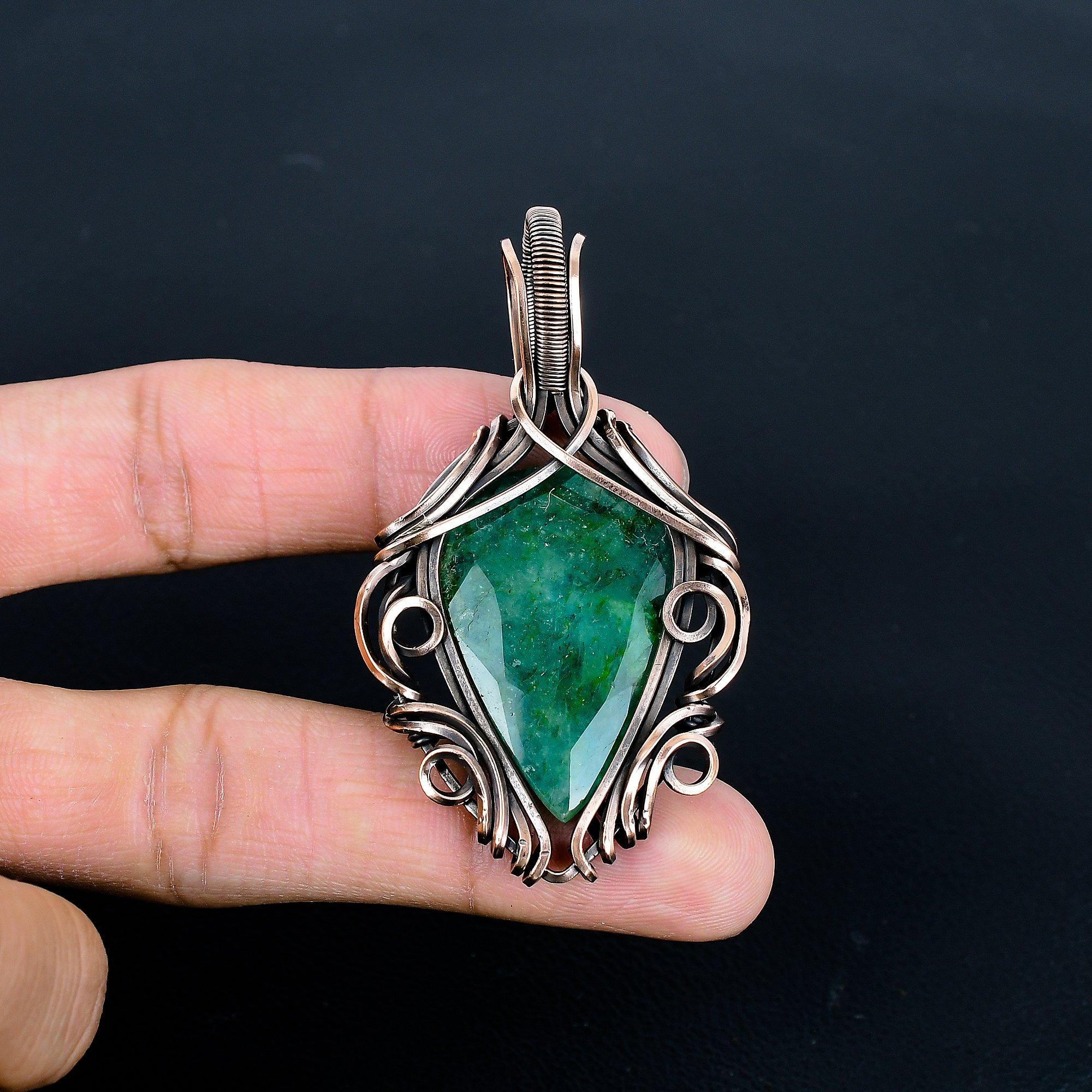 Изумрудная подвеска, Подвеска из медной проволоки 999 пробы, Ювелирные изделия с драгоценными камнями, Подвеска ручной работы, Потрясающие украшения, Подарок для нее 2.67 Inches зелёный
Изумрудная подвеска, Подвеска из медной проволоки 999 пробы, Ювелирные изделия с драгоценными камнями, Подвеска ручной работы, Потрясающие украшения, Подарок для нее 2.67 Inches зелёный