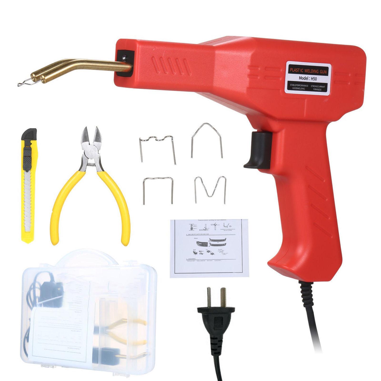 Пластиковый сварочный комплект для ремонта бампера, набор пистолета-степлера для ремонта трещин на бампере автомобиля, сварочный аппарат мощностью 50 Вт со скобами-плоскогубцами AU
Пластиковый сварочный комплект для ремонта бампера, набор пистолета-степлера для ремонта трещин на бампере автомобиля, сварочный аппарат мощностью 50 Вт со скобами-плоскогубцами AU