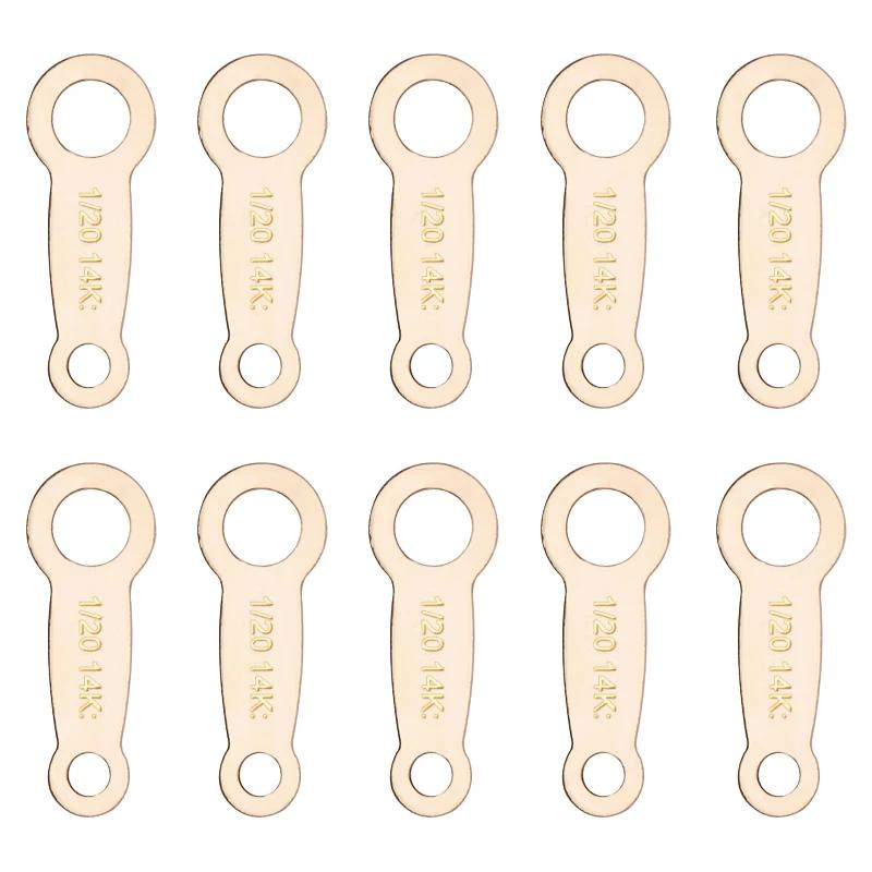 10PCS 14K Gold Filled Extender Chain Connectors 7.8*2.7mm End Chain for DIY Jewelry Making Accessories Necklace Charm Components 7.8x2.7mm
10PCS 14K Gold Filled Extender Chain Connectors 7.8*2.7mm End Chain for DIY Jewelry Making Accessories Necklace Charm Components 7.8x2.7mm