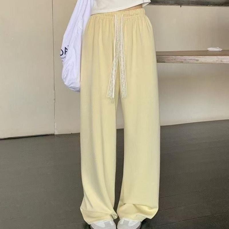Women s Lace Drawstring Straight-Leg Trousers | Elastic Waist Drape Loose Wide-Leg Casual Long Pants for Summer-Autumn XL
Women s Lace Drawstring Straight-Leg Trousers | Elastic Waist Drape Loose Wide-Leg Casual Long Pants for Summer-Autumn XL