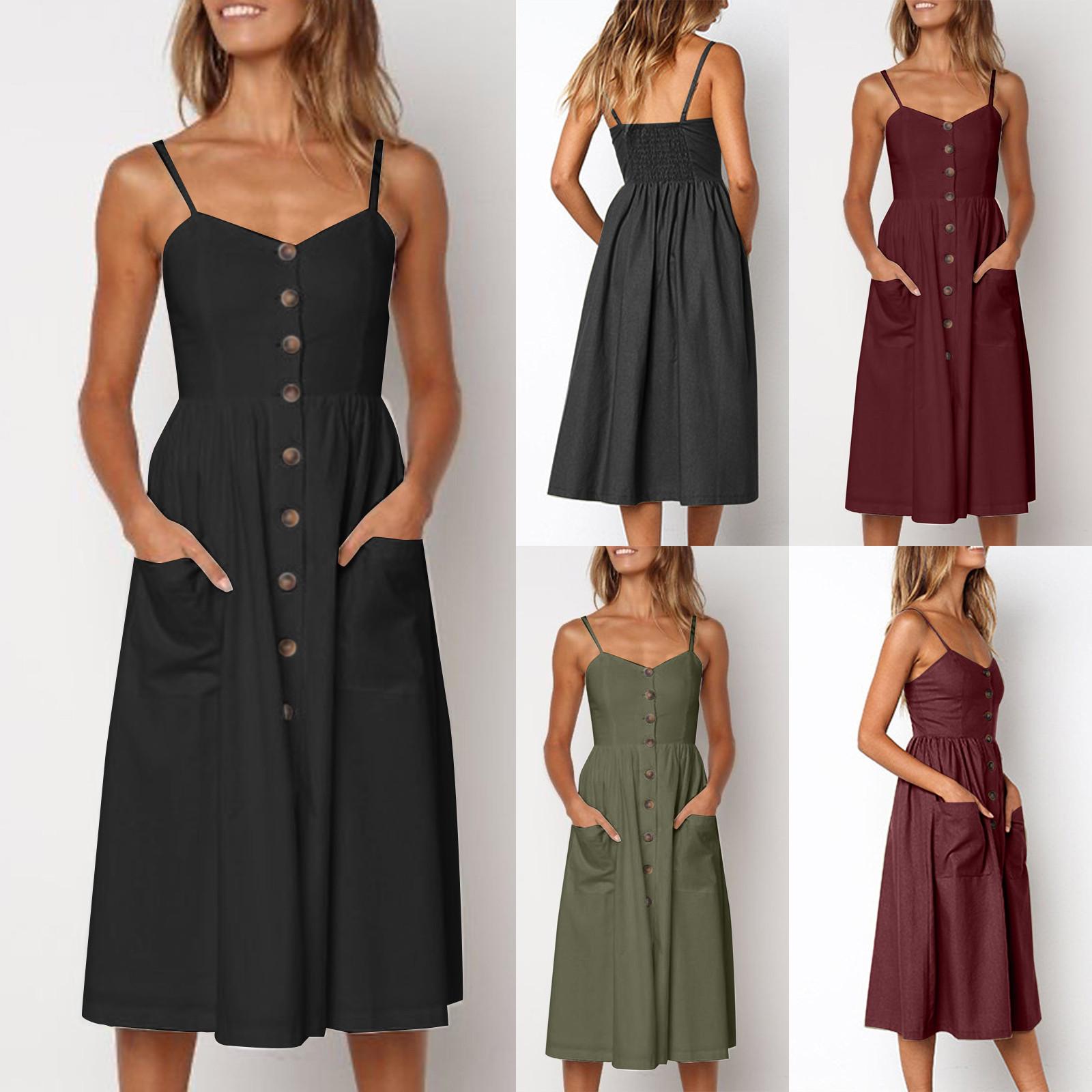 Женское летнее однотонное платье трапециевидной формы с карманами и карманами на пуговицах спереди и высокой талией
Женское летнее однотонное платье трапециевидной формы с карманами и карманами на пуговицах спереди и высокой талией