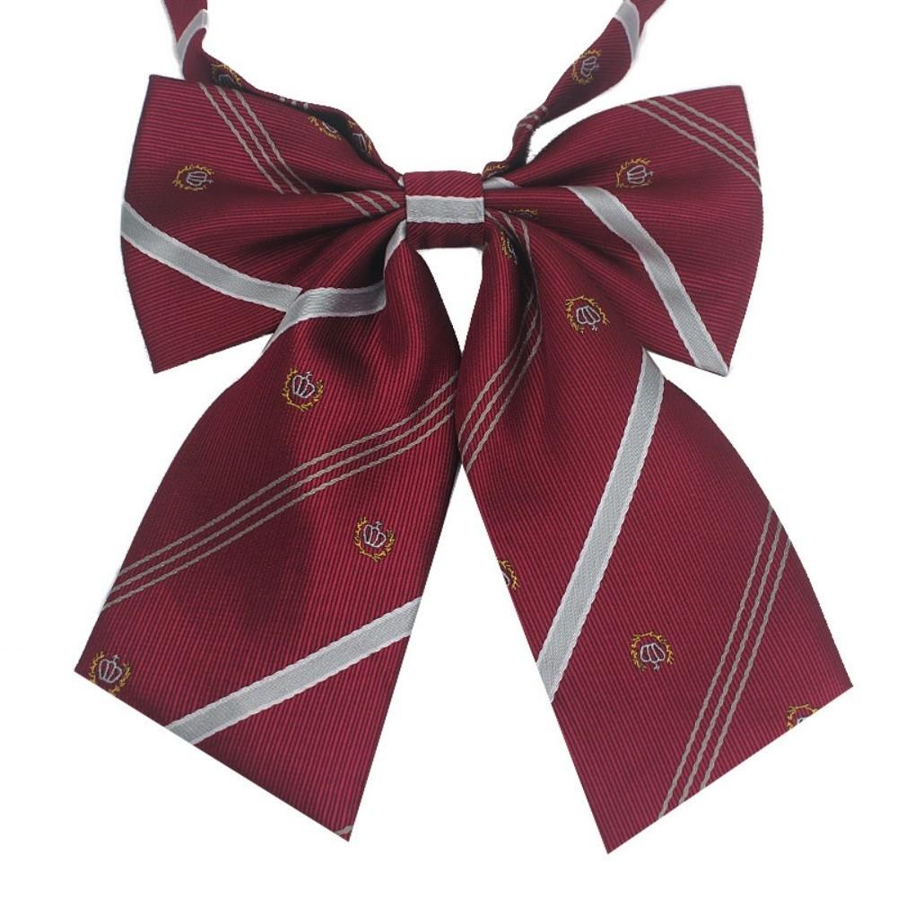 Uniform Style Crown Striped Necktie Neckwear JK Uniform Neckwear Fashion Bow Tie School Uniform Red-Bow Tie
Uniform Style Crown Striped Necktie Neckwear JK Uniform Neckwear Fashion Bow Tie School Uniform Red-Bow Tie