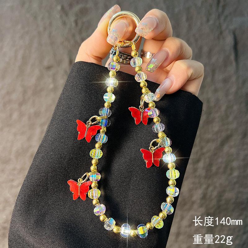 High-end Aesthetic Crystal Butterfly Phone Chain Exquisite Wrist Butterfly Pendant Phone Strap Keychain Ornament 【Red】Crystal Butterfl
High-end Aesthetic Crystal Butterfly Phone Chain Exquisite Wrist Butterfly Pendant Phone Strap Keychain Ornament 【Red】Crystal Butterfl