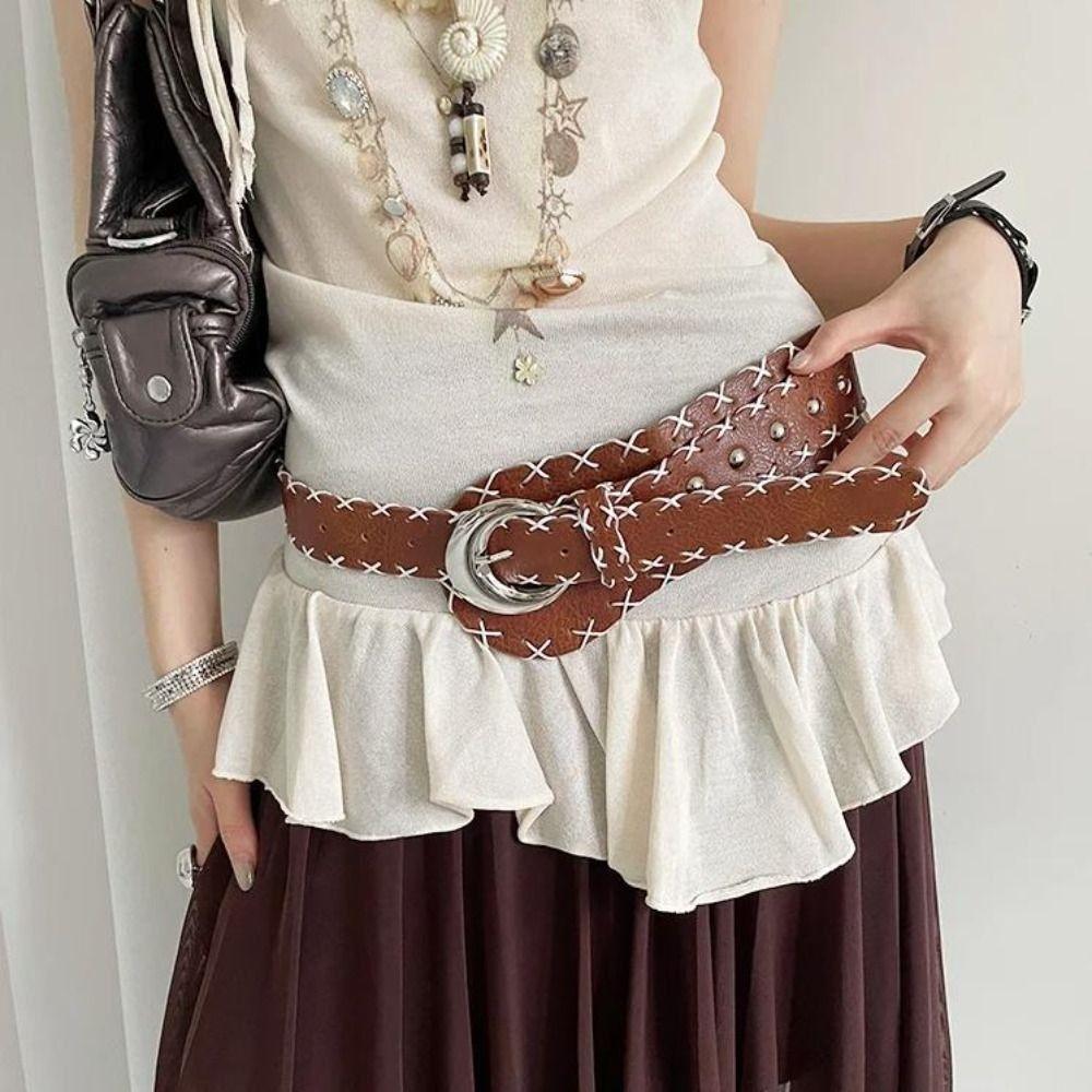 Korean Wide Waist Belt Gothic Dress Jeans Belt Fashionable Women s Belt Skirt Accessory кавовий
Korean Wide Waist Belt Gothic Dress Jeans Belt Fashionable Women s Belt Skirt Accessory кавовий