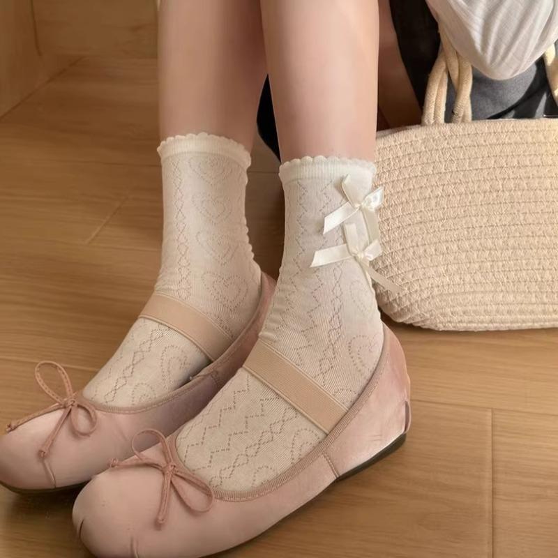 Women s Spring and Summer Thin Style All Kinds of Mesh Bow Lace Love Tube Pile Socks 1 pair белый
Women s Spring and Summer Thin Style All Kinds of Mesh Bow Lace Love Tube Pile Socks 1 pair белый