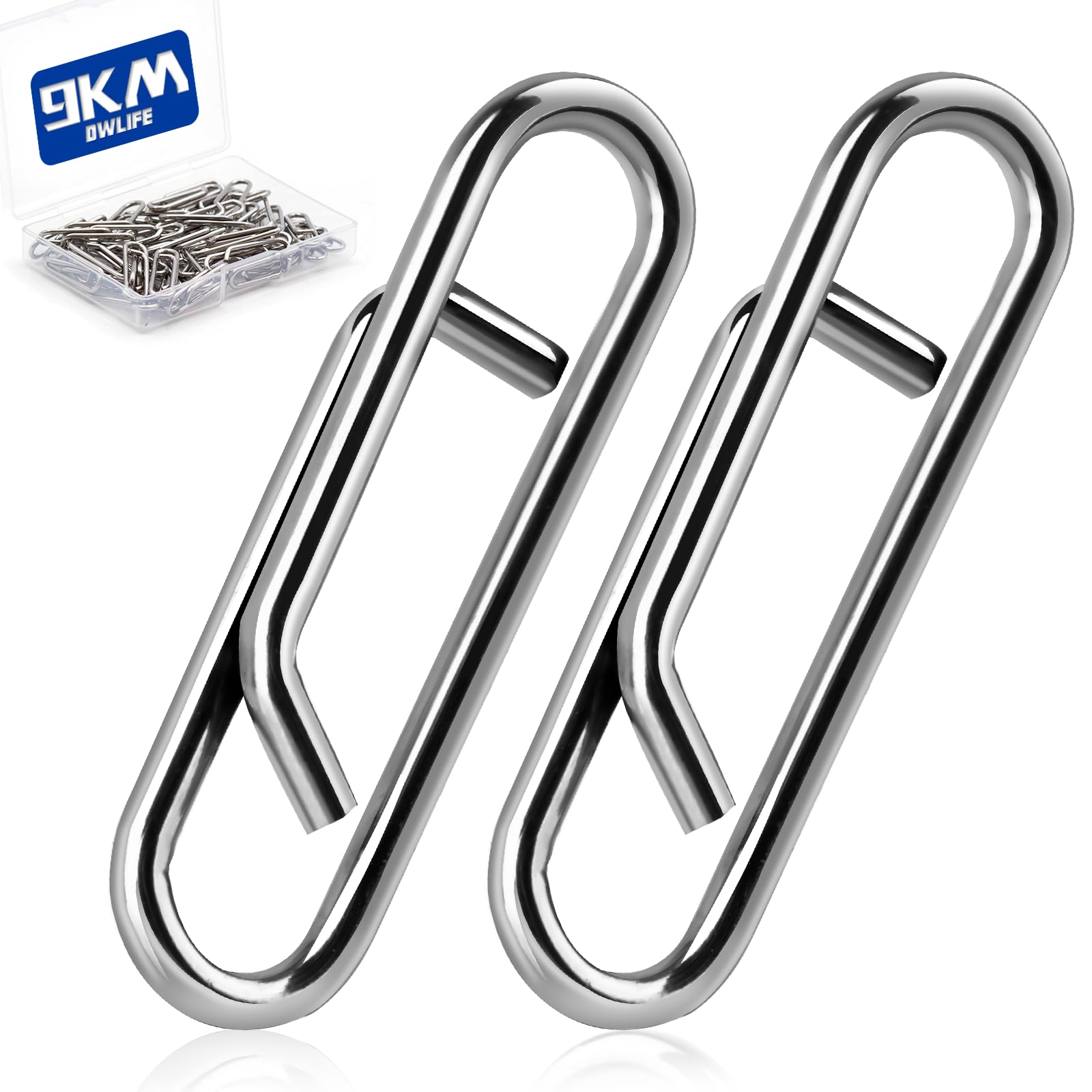9KM DWELIFE Fishing Snap Clips 50pcs Quick Change Connector Link Opening Ring Snap Saltwater Freshwater - S#
9KM DWELIFE Fishing Snap Clips 50pcs Quick Change Connector Link Opening Ring Snap Saltwater Freshwater - S#