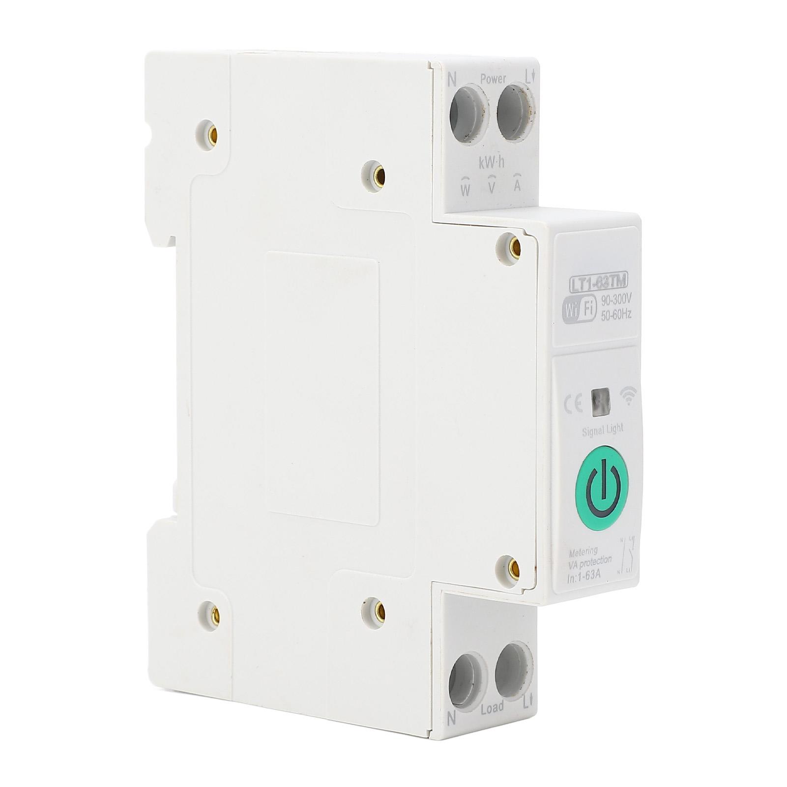 WiFi Smart Circuit Breaker with Metering Timed Switching Protective Function 35mm DIN Rail Mount 1P
WiFi Smart Circuit Breaker with Metering Timed Switching Protective Function 35mm DIN Rail Mount 1P
