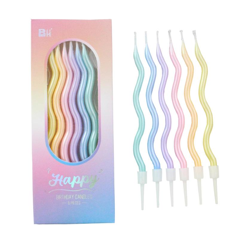 New Cake Candle Creative Spiral Colorful Curved Baking Decoration Romantic Aesthetic Party Atmosphere Candle Paris streamer candle
New Cake Candle Creative Spiral Colorful Curved Baking Decoration Romantic Aesthetic Party Atmosphere Candle Paris streamer candle