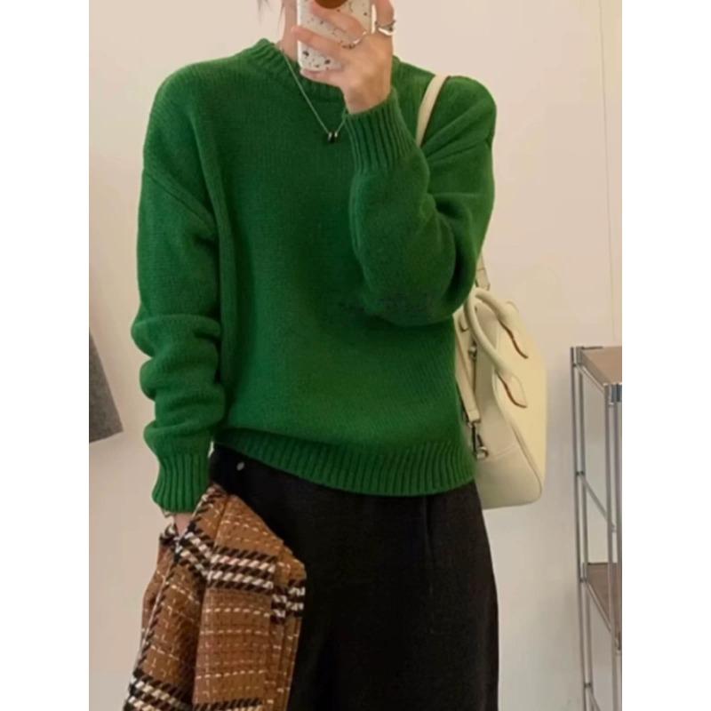 Осень-зима круглый вырез свитер вязаный свитер женский длинный рукав свободная верхняя одежда нижняя рубашка топы осень и зима повседневная свободная одежда 2248 One Size зелёный
Осень-зима круглый вырез свитер вязаный свитер женский длинный рукав свободная верхняя одежда нижняя рубашка топы осень и зима повседневная свободная одежда 2248 One Size зелёный