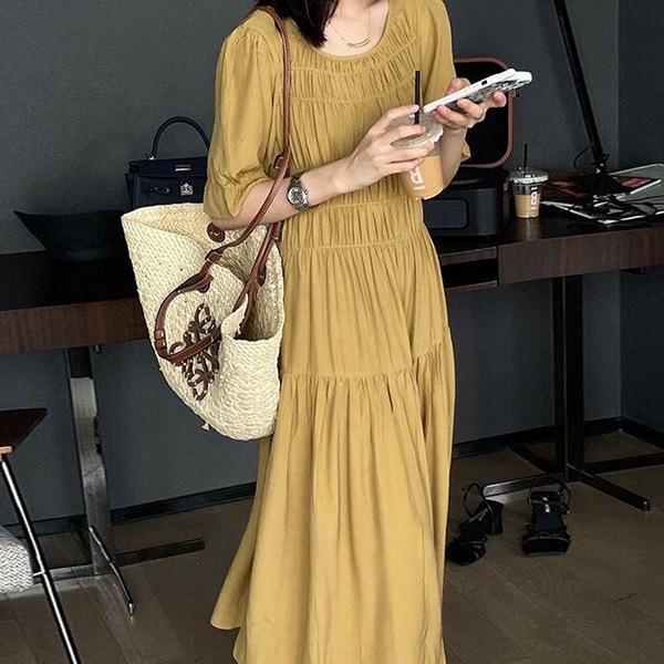 Women s French Pleated Puff Sleeve Slimming Tea-Length Dress - Summer 2025 High-End Collection M чорний
Women s French Pleated Puff Sleeve Slimming Tea-Length Dress - Summer 2025 High-End Collection M чорний