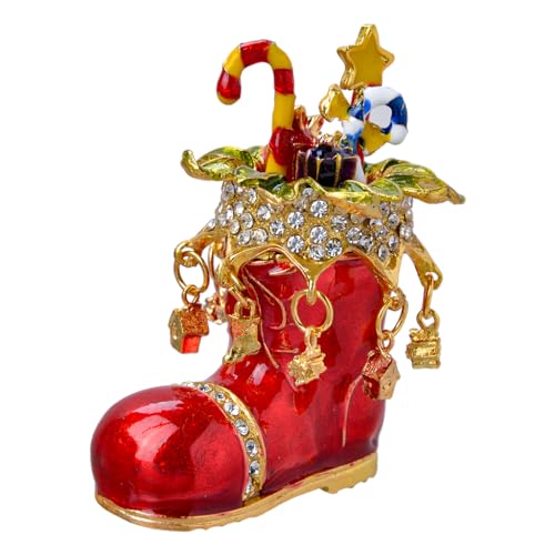 FJ FENGZHIJIE Christmas Sock Trinket Box Jewelry Holder Golden Enamel Figurine Home Decoration Christmas Gift
FJ FENGZHIJIE Christmas Sock Trinket Box Jewelry Holder Golden Enamel Figurine Home Decoration Christmas Gift