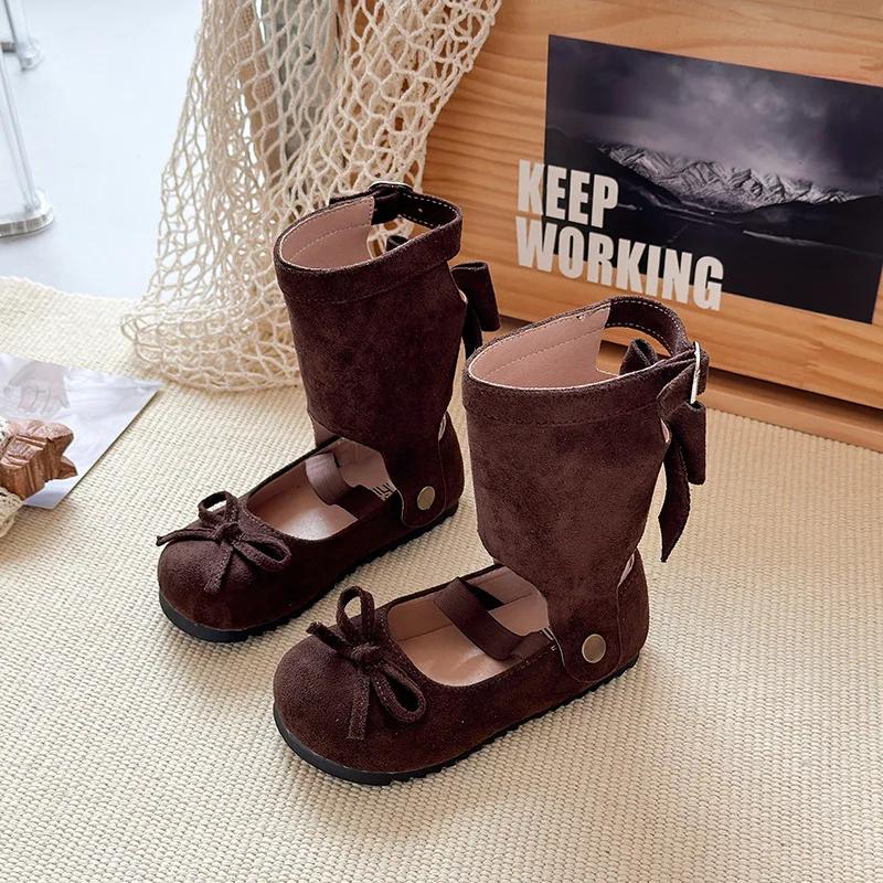 Girls Leather Boots Removable Sweet Kids Princess Boots with Simple Bows Autumn Children Casual Boots Soft Sole 23 коричневый
Girls Leather Boots Removable Sweet Kids Princess Boots with Simple Bows Autumn Children Casual Boots Soft Sole 23 коричневый