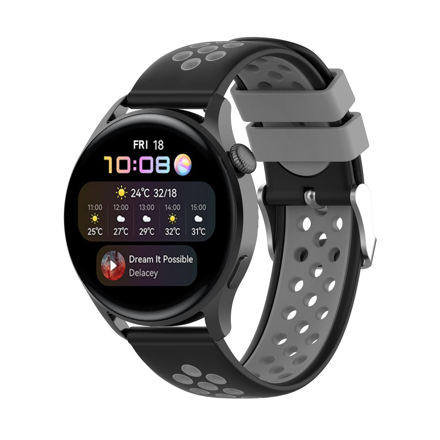 Dual Color Silicone Adjustable Watch Band Strap Replacement 22mm for Huawei Watch 3/Watch 3 Pro Black/Grey
Dual Color Silicone Adjustable Watch Band Strap Replacement 22mm for Huawei Watch 3/Watch 3 Pro Black/Grey