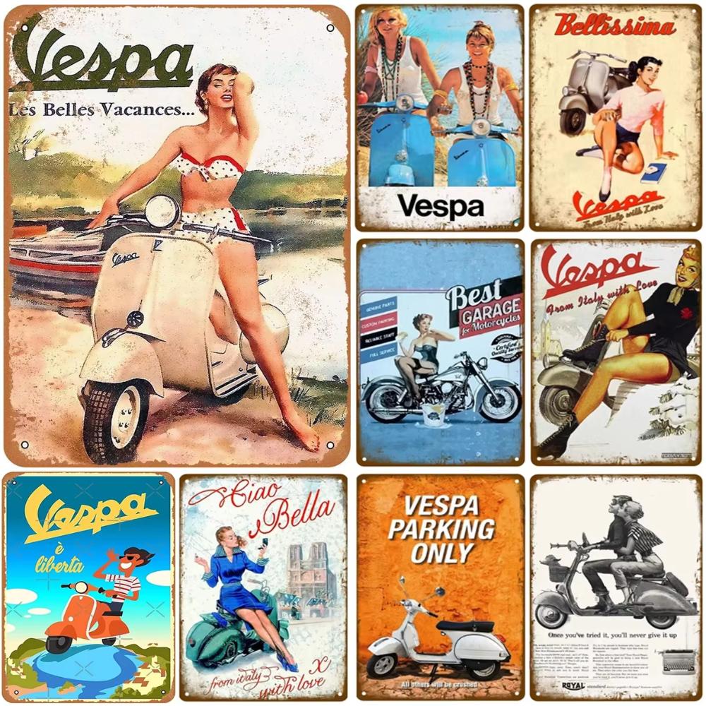 Plaque Metal Signs Vespa Motorcycle Wall Decoration Vintage Art Posters Iron Painting for Man Cave Home Cafe Garden Club Bar S
Plaque Metal Signs Vespa Motorcycle Wall Decoration Vintage Art Posters Iron Painting for Man Cave Home Cafe Garden Club Bar S