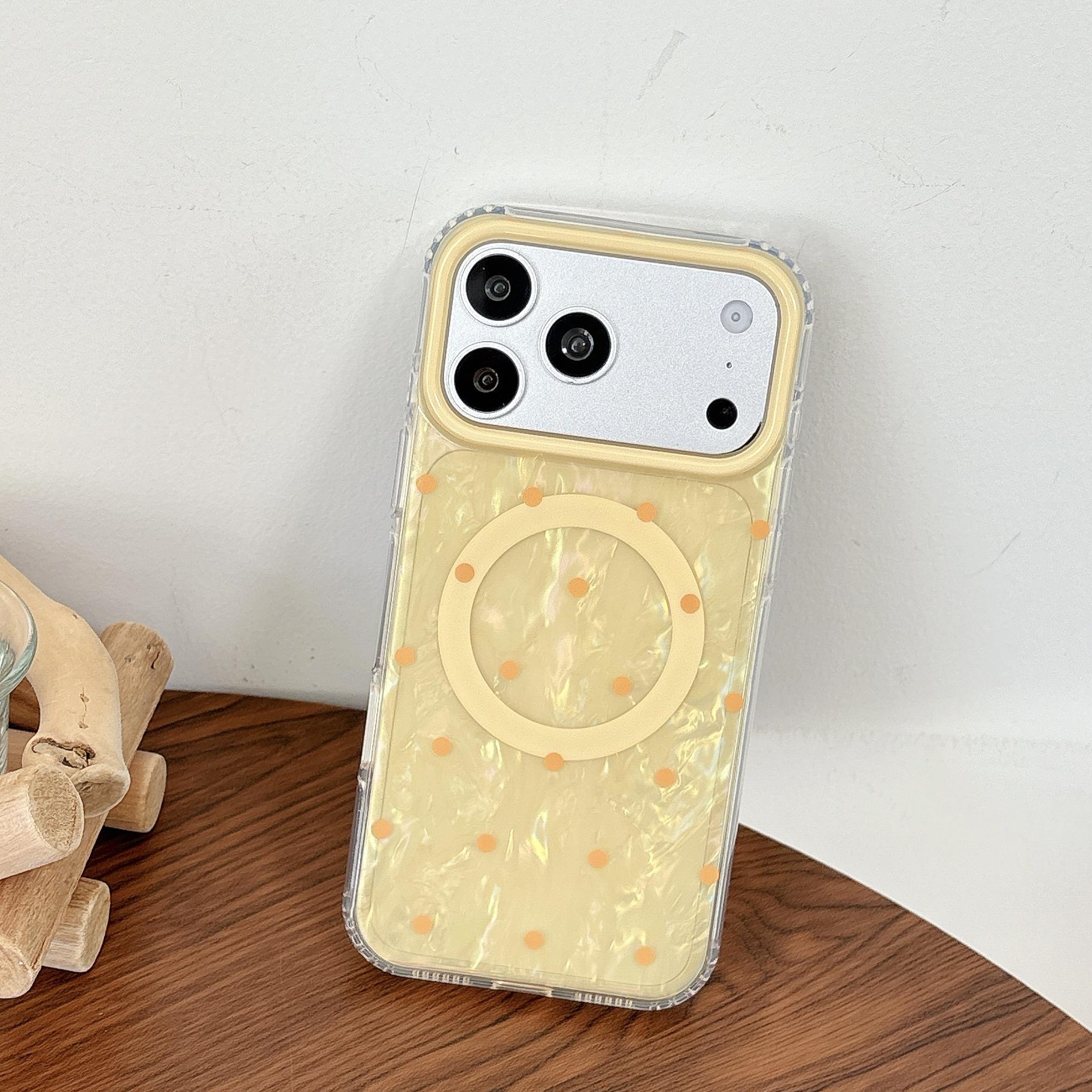 Simple Polka Dot Magnetic Shell Texture Phone Case for iPhone 14/15/16/17 Pro Max - Female Protective Cover iPhone 16 Pro Max
Simple Polka Dot Magnetic Shell Texture Phone Case for iPhone 14/15/16/17 Pro Max - Female Protective Cover iPhone 16 Pro Max