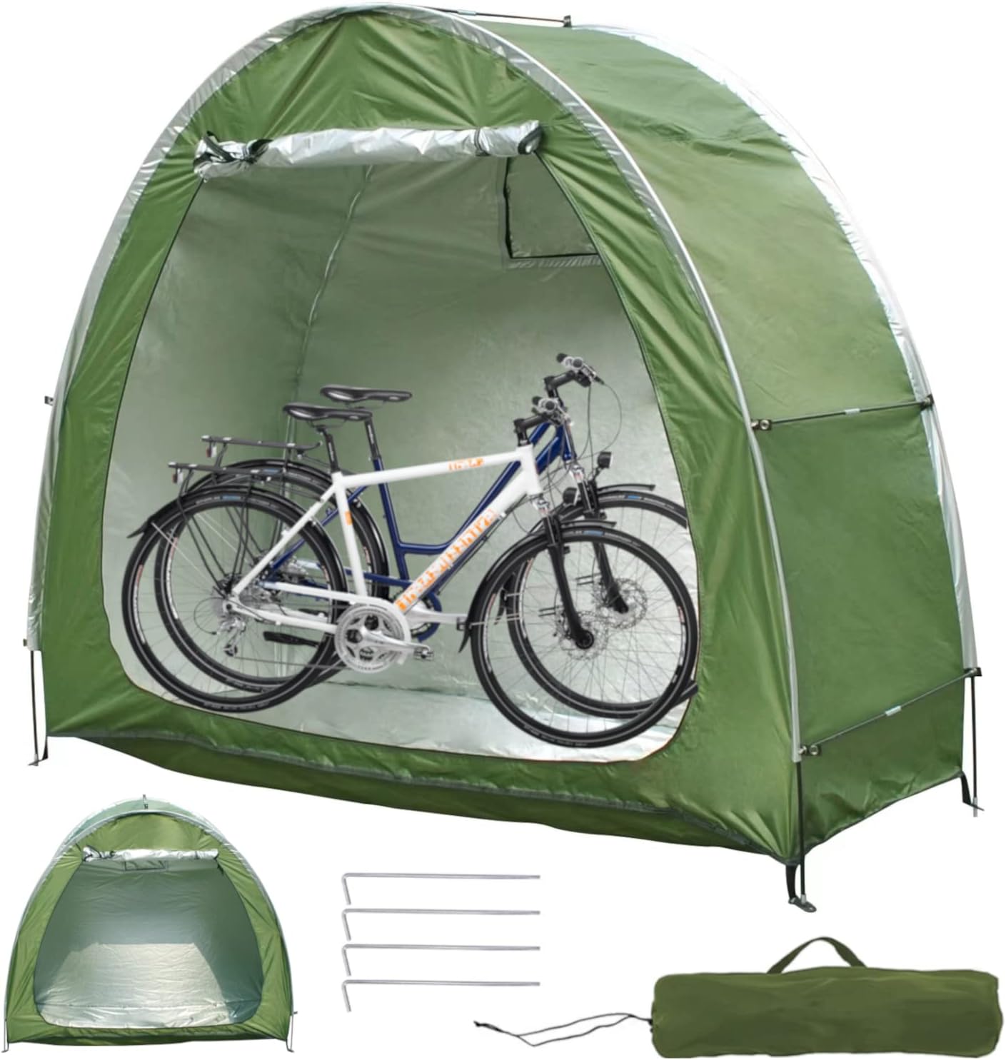 Палатка для хранения велосипедов для 2 велосипедов Водонепроницаемая ткань Оксфорд 210D, Укрытие для велосипедов на открытом воздухе с оконным дизайном
Палатка для хранения велосипедов для 2 велосипедов Водонепроницаемая ткань Оксфорд 210D, Укрытие для велосипедов на открытом воздухе с оконным дизайном