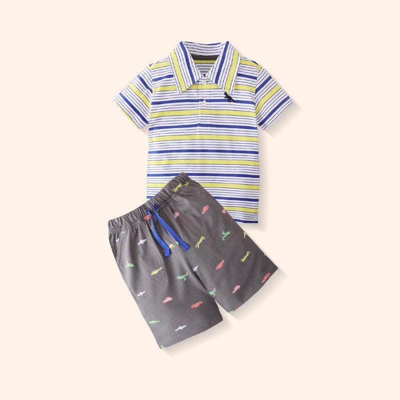 Summer New Children S Casual Fashion Short-Sleeved Shorts Suit Striped Polo Shirt Two-Piece Clothing 90cm(3Y)
Summer New Children S Casual Fashion Short-Sleeved Shorts Suit Striped Polo Shirt Two-Piece Clothing 90cm(3Y)