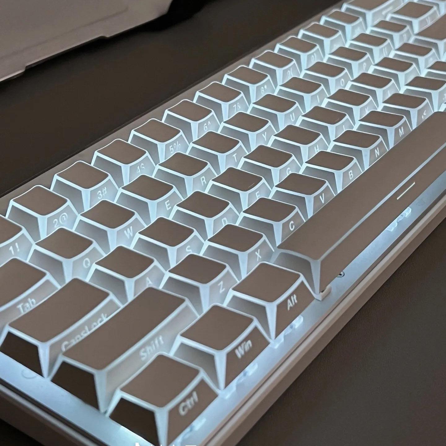 Black/White/Midnight Sun Shadow Custom PBT Two-Color Side-Engraved Angled Keyboard Keycaps White 130-key side-engraved keycaps set
Black/White/Midnight Sun Shadow Custom PBT Two-Color Side-Engraved Angled Keyboard Keycaps White 130-key side-engraved keycaps set