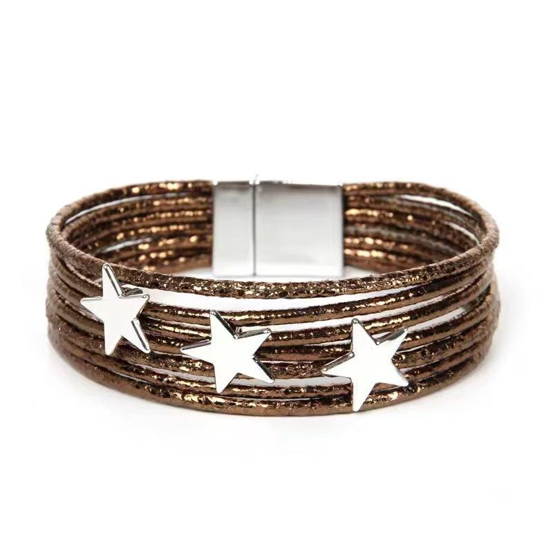 European and American sweet and cool star magnetic bracelet bohemian niche design multi-layer bracelet high-end Spice Girl jewelry
European and American sweet and cool star magnetic bracelet bohemian niche design multi-layer bracelet high-end Spice Girl jewelry