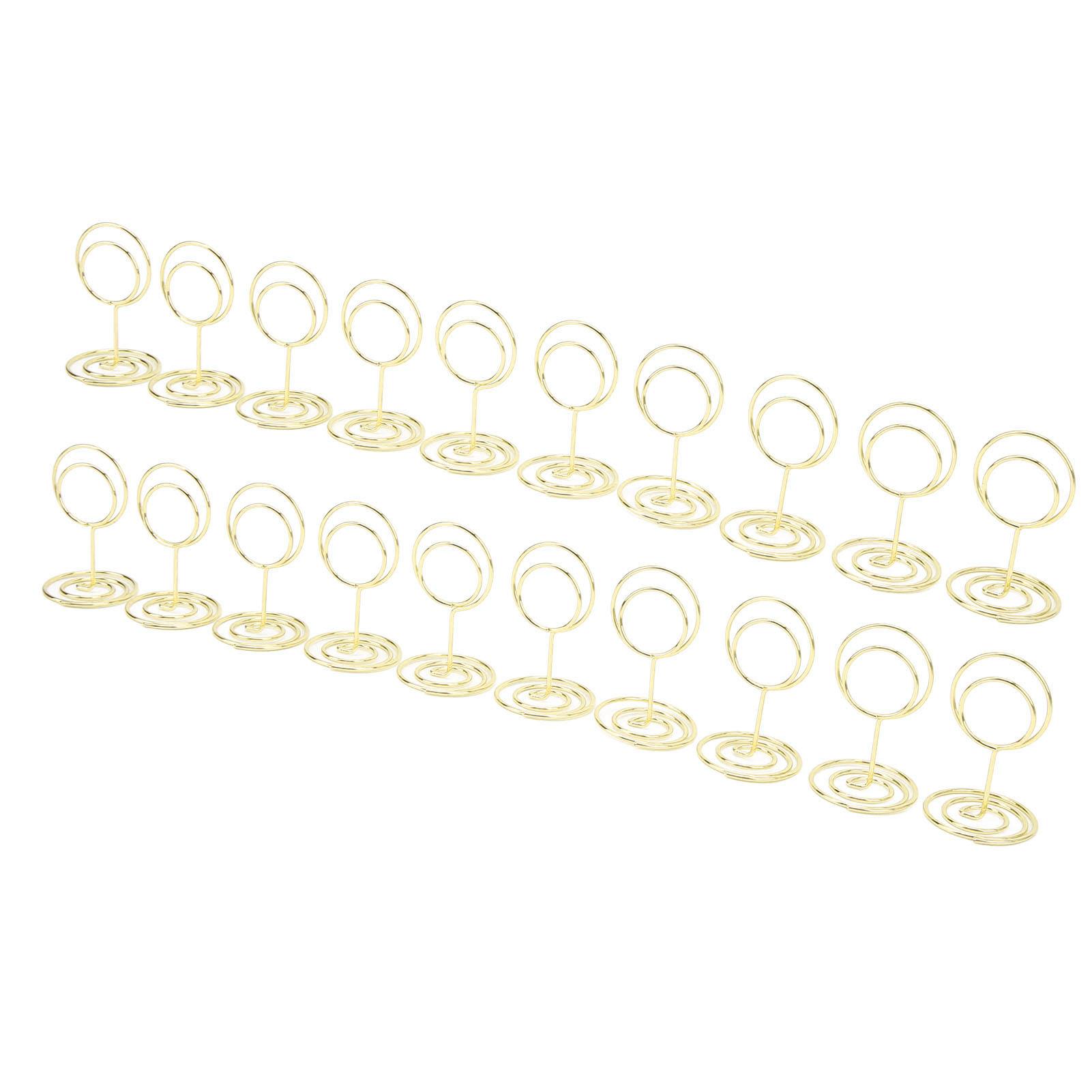 20 шт. подставки для номеров столов круглой формы, устойчивый гальванизированный металл, широко используемый держатель для карточек мест золотистый
20 шт. подставки для номеров столов круглой формы, устойчивый гальванизированный металл, широко используемый держатель для карточек мест золотистый