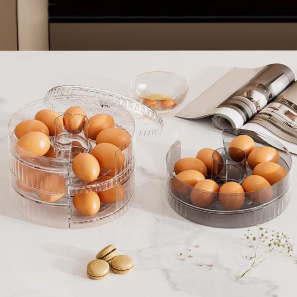 Transparent Rolling Egg Storage Box Round Egg Holder Auto Rolling Egg Dispenser Countertop Grey-Single Layer
Transparent Rolling Egg Storage Box Round Egg Holder Auto Rolling Egg Dispenser Countertop Grey-Single Layer