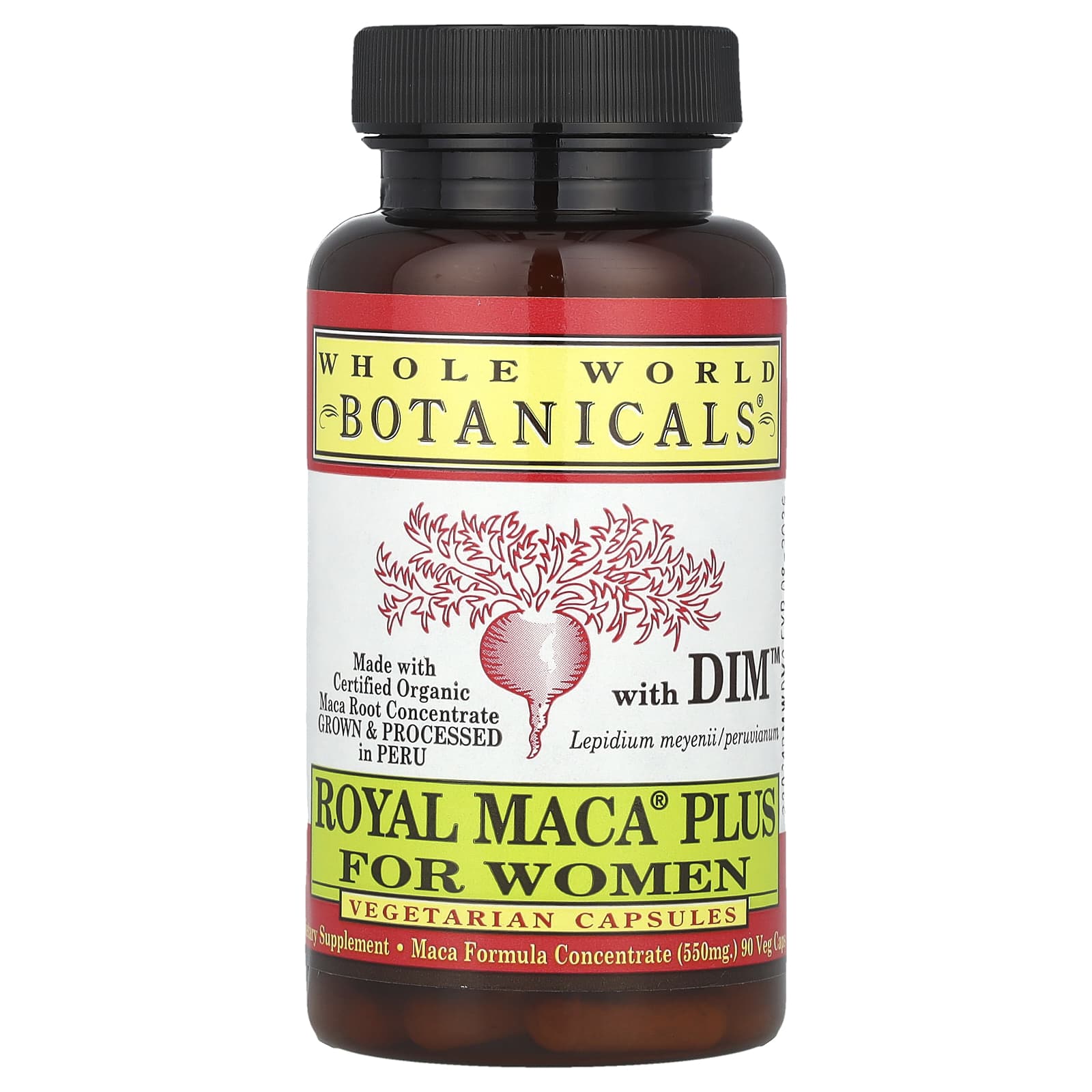 Whole World Botanicals, Royal Maca Plus, Women s with DIM, 900 mg, 90 Veggie Capsules (550 mg per capsule)
Whole World Botanicals, Royal Maca Plus, Women s with DIM, 900 mg, 90 Veggie Capsules (550 mg per capsule)