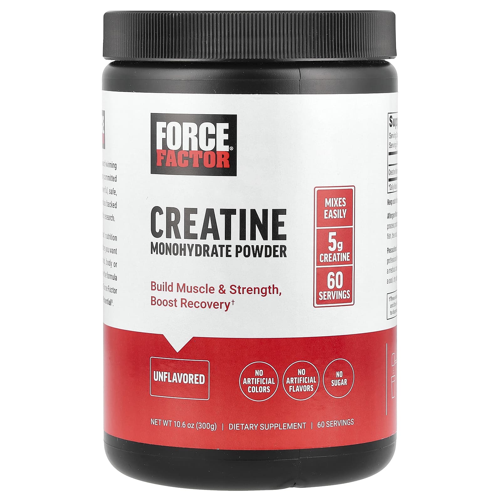 Force Factor, Creatine Monohydrate Powder, Unflavored, 10.6 oz (300 g) 
Force Factor, Creatine Monohydrate Powder, Unflavored, 10.6 oz (300 g)