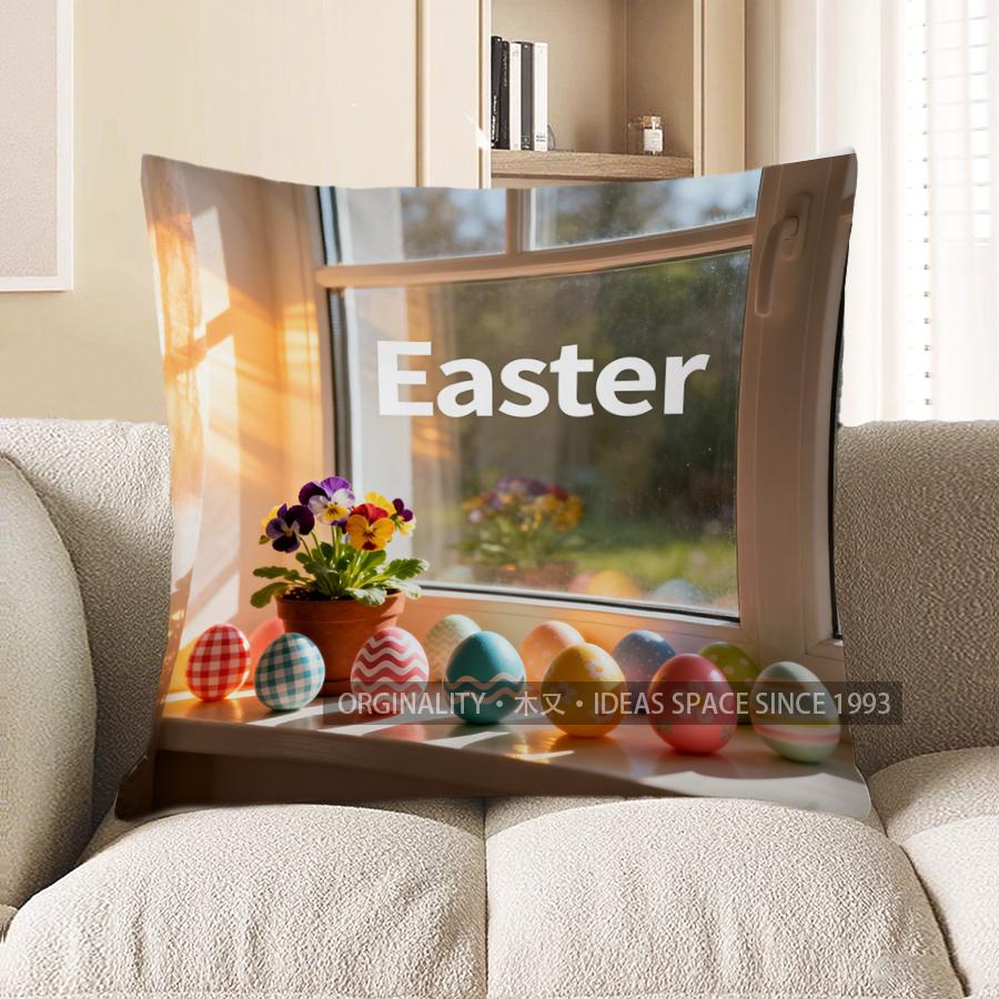 2D Easter Eggs And Flowers Decorative Pillow Cover Pattern Cushion Cover Suitable For Sofa Bedroom Car Pillow Cover 40x40cm
2D Easter Eggs And Flowers Decorative Pillow Cover Pattern Cushion Cover Suitable For Sofa Bedroom Car Pillow Cover 40x40cm
