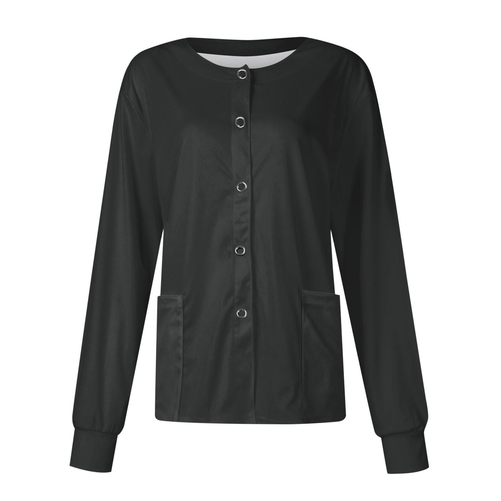 Womens Long Sleeve Button Front Cardigan with Pockets Crew Neck Lightweight Outerwear for Daily Wear Work School XXXXL чёрный
Womens Long Sleeve Button Front Cardigan with Pockets Crew Neck Lightweight Outerwear for Daily Wear Work School XXXXL чёрный