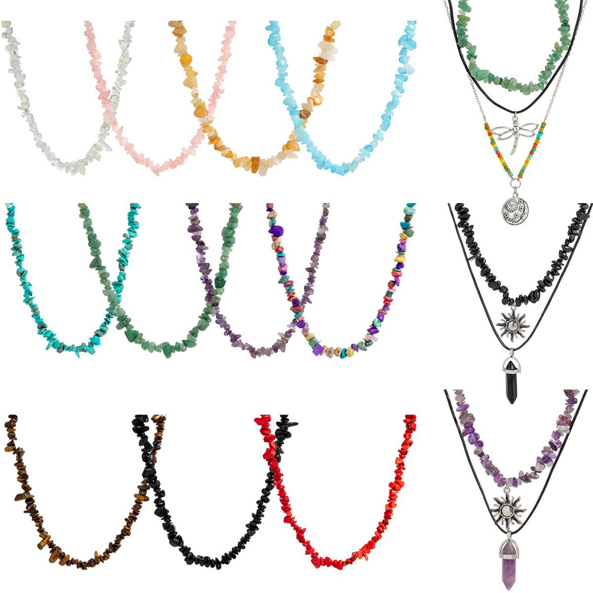 Accessories, Colored Gravel Irregular Necklace Women, Pastoral Holiday Dragonfly Crystal Multi-layer Necklace
Accessories, Colored Gravel Irregular Necklace Women, Pastoral Holiday Dragonfly Crystal Multi-layer Necklace