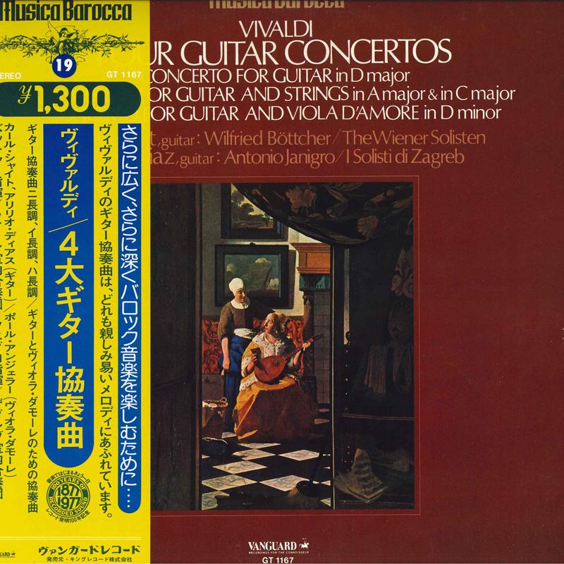 LP Record SCHEIT BOTTCHER WIENER SOLISTEN Vivaldi Four Guitar Concertos GT1167 VANGUARD 1977 Japan Obi Classical Used
LP Record SCHEIT BOTTCHER WIENER SOLISTEN Vivaldi Four Guitar Concertos GT1167 VANGUARD 1977 Japan Obi Classical Used